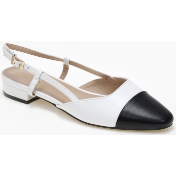 εξώφτερνα χαμηλά γοβάκια με διχρωμία 