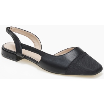 φλατ εξώφτερνα γοβάκια με διχρωμία 