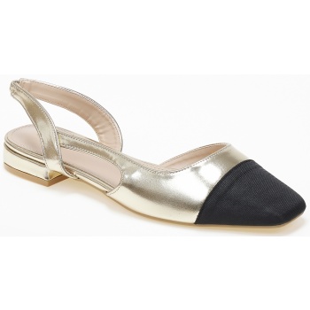 φλατ εξώφτερνα γοβάκια με διχρωμία 