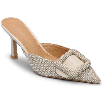 mules μυτερά με λεπτό τακούνι και