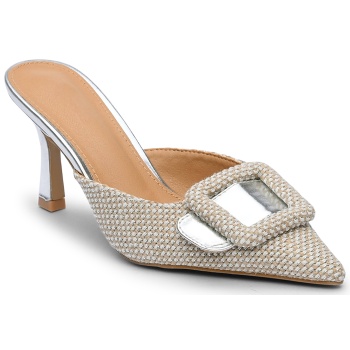 mules μυτερά με λεπτό τακούνι και