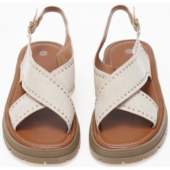 σανδάλια flatform χιαστί με τρούκς και