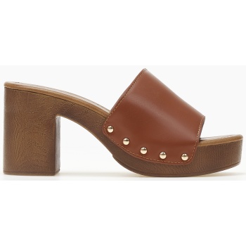 mules - τσόκαρα με χοντρό τακούνι και