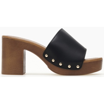 mules - τσόκαρα με χοντρό τακούνι και