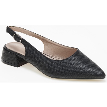 χαμηλά εξώφτερνα μυτερά γοβάκια - μαύρο