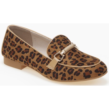 basic γυναικεία loafers με ψάθα και