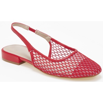 μπαλαρίνες εξώφτερνες με δίχτυ - κόκκινο