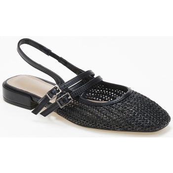 μπαλαρίνες εξώφτερνες με ψάθινο σχέδιο