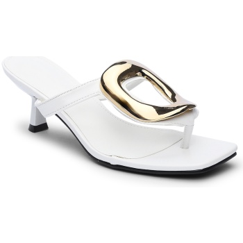 mules δίχαλο με λεπτό τακούνι και