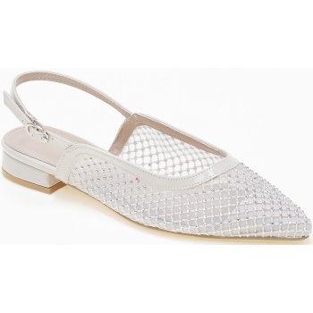 ballet shoes μυτερά με δίχτυ και στρας