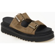  σανδάλια flatform με ψηλή σόλα και αγκράφες - πράσινο