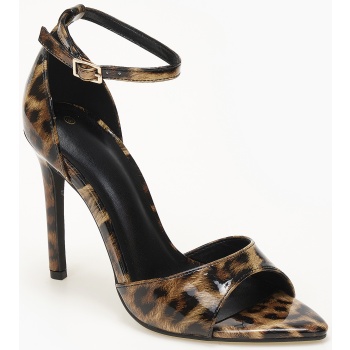 ψηλά μυτερά πέδιλα με λεπτό τακούνι και