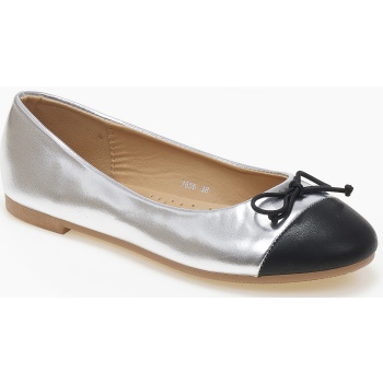 μπαλαρίνες με διχρωμία και φιογκάκι 