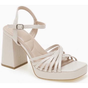 ψηλά γυναικεία πέδιλα με χοντρό τακούνι