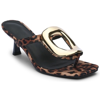 mules δίχαλο με λεπτό τακούνι και