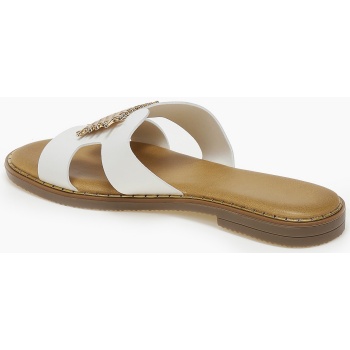 φλατ σανδάλια με φάσα και μεταλλική