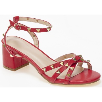 γυναικεία πέδιλα με χοντρό τακούνι και