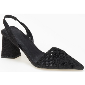 open heel μυτερές γόβες με πλεκτό