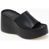  πλατφόρμες με φαρδιά φάσα - μαύρο