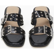  εξώφτερνα σανδάλια με αγκράφες και τρουκς - μαύρο