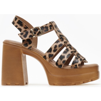 γυναικεία ψηλά πέδιλα με φιάπα και