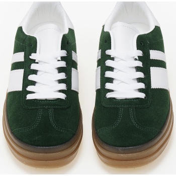 suede sneakers δίσολα με ρίγες στο πλάι