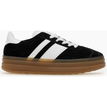 suede sneakers δίσολα με ρίγες στο πλάι