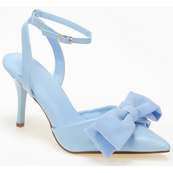 γυναικείες γόβες με φιόγκο - γαλάζιο