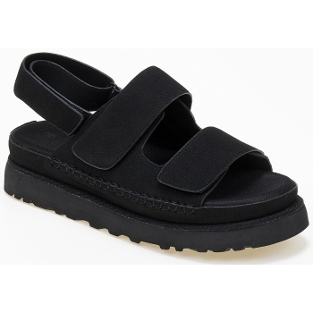 suede σανδάλια flatform με λουράκια