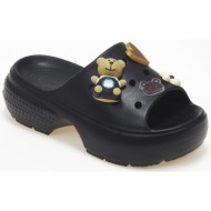  σαγιονάρες δίσολες με αποσπώμενα διακοσμητικά - μαύρο