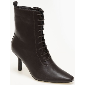 μποτάκια με κορδόνια - καφέ