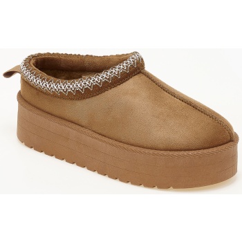 δίσολες παντόφλες με γούνα και κέντημα