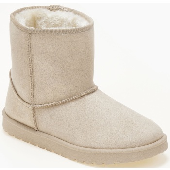 μποτάκια με γούνα - μπεζ
