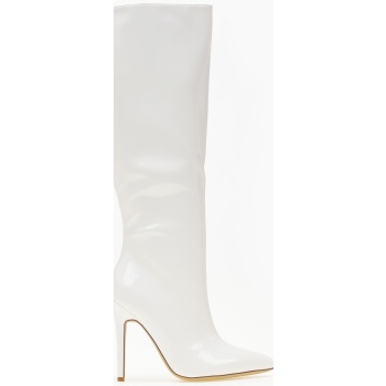 μπότες λουστρίνι με λεπτό τακούνι 