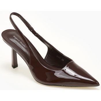 slingback γόβες με ιδιαίτερο τακούνι 