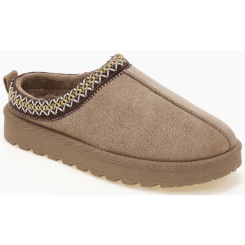 παντόφλες με γούνα και κέντημα - πούρο