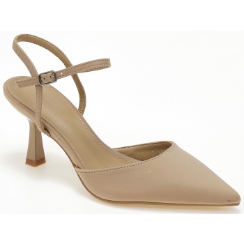 slingback γόβες με λουράκι - μπεζ