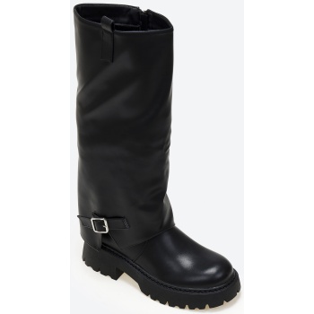 μπότες με τρακτερωτή σόλα και εφέ