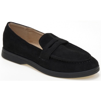 loafers με suede υφή - μαύρο
