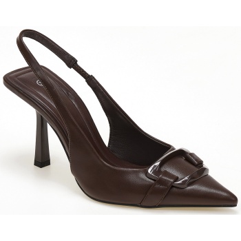 slingback γόβες με διακοσμητική αγκράφα