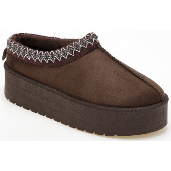 δίσολες παντόφλες με γούνα και κέντημα