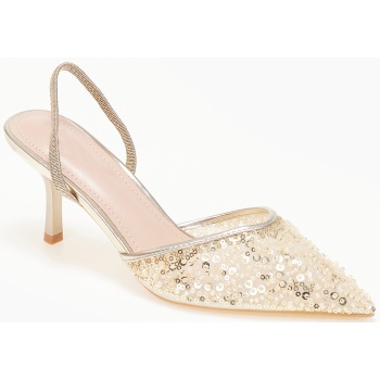 slingback γόβες με διακοσμητικές