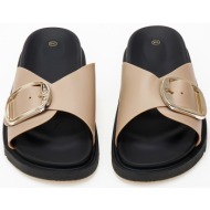  σανδάλια flatform με αγκράφες - πούρο