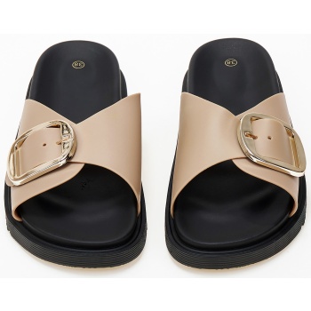 σανδάλια flatform με αγκράφες - πούρο