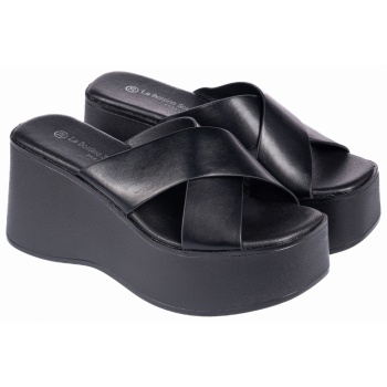 πλατφόρμες με φάσες χιαστί - μαύρο