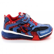  παιδικό αθλητικό παπούτσι για αγόρι geox spider man με φωτάκια χρώματος μπλε j26feb 011ce c4226