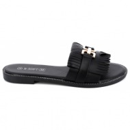  γυναικείο mule b-soft χρώματος μαύρο 54021