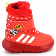  παιδική μπότα για κορίτσι adidas winterplay minnie i χρώματος κόκκινο ig7191