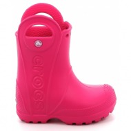  παιδική γαλότσα για κορίτσι crocs handle it rain boot kids ανατομική χρώματος φούξια 12803-6x0