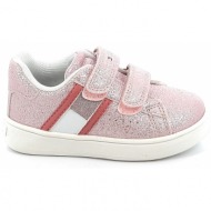  παιδικό χαμηλό casual για κορίτσι tommy hilfiger flag low cut velcro sneaker χρώματος ροζ t1a9-33191